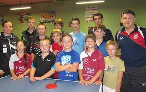 Tennis de table : 12 jeunes en stage