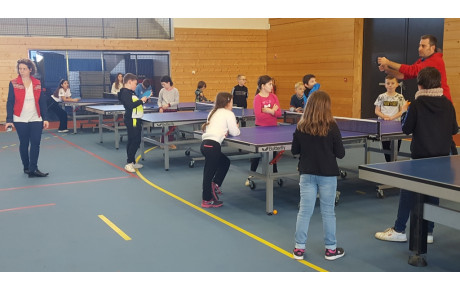 Initiation du tennis de table dans les écoles de la commune