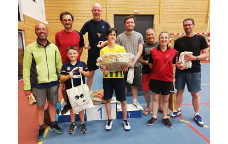 Résultats 1er tournoi d'été 2025 Plomeur TT - 62 participants