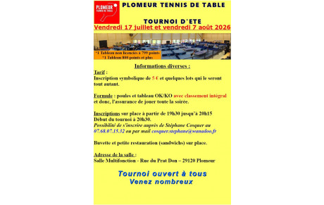 Tournoi d'été 2026
